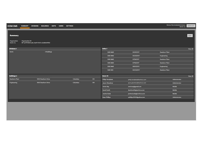 Weber & Associates, Inc iCOM CMS Monitoring and Control System